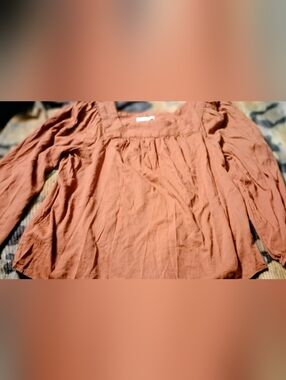 Sonoma Women's Square-Neck Long Sleeve Top in Terracotta